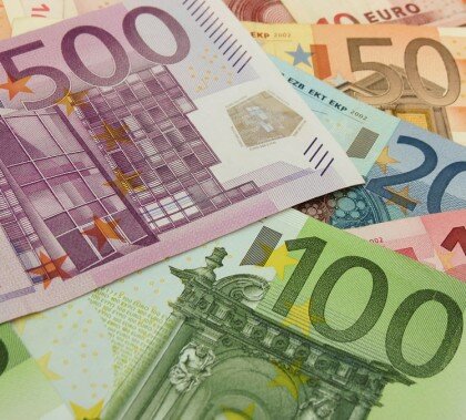 Euro banknotes